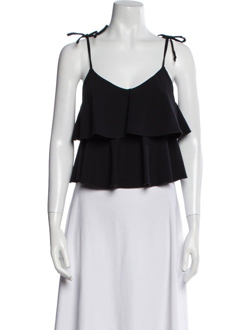 Lisa Marie Fernandez V-Neck Sleeveless Crop Top