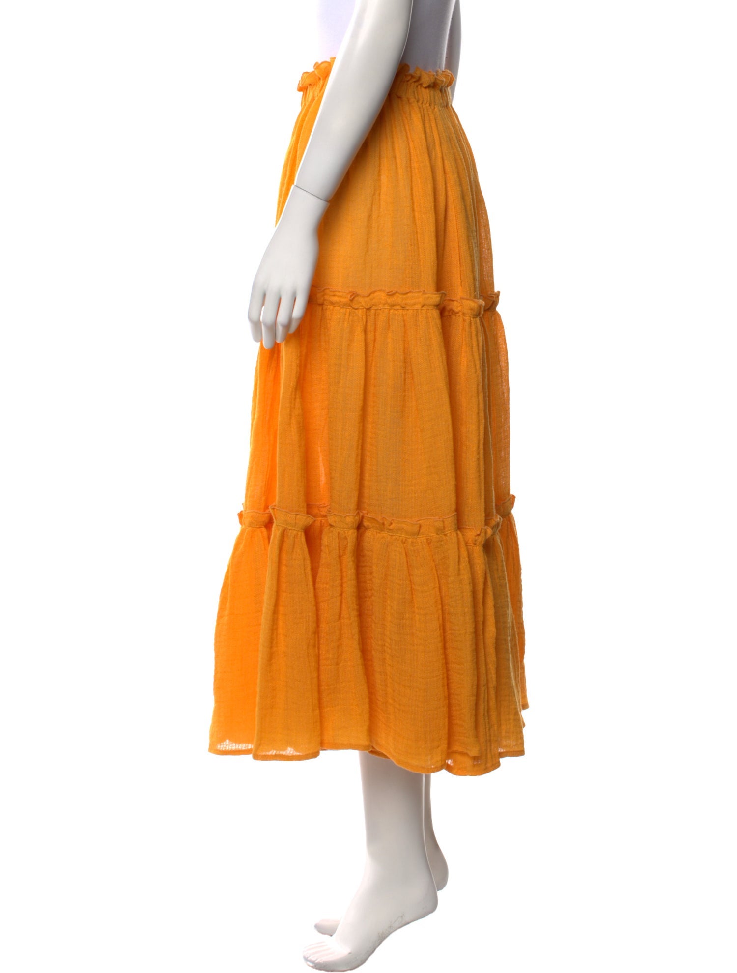 Lisa Marie Fernandez Linen Midi Length Skirt