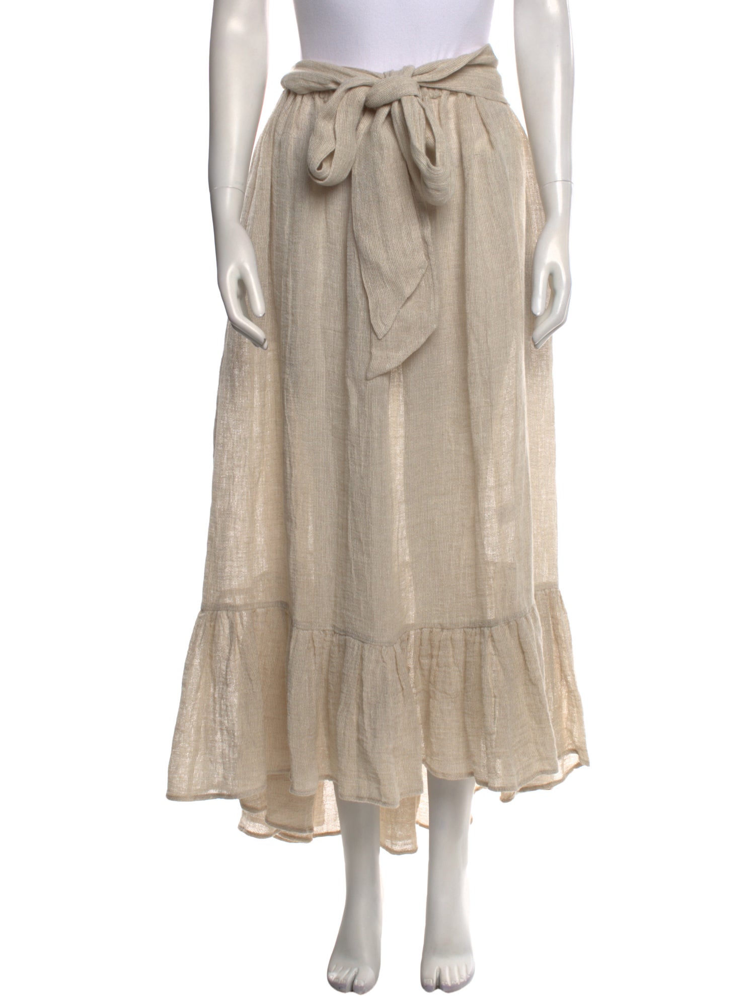 Lisa Marie Fernandez Linen Midi Length Skirt