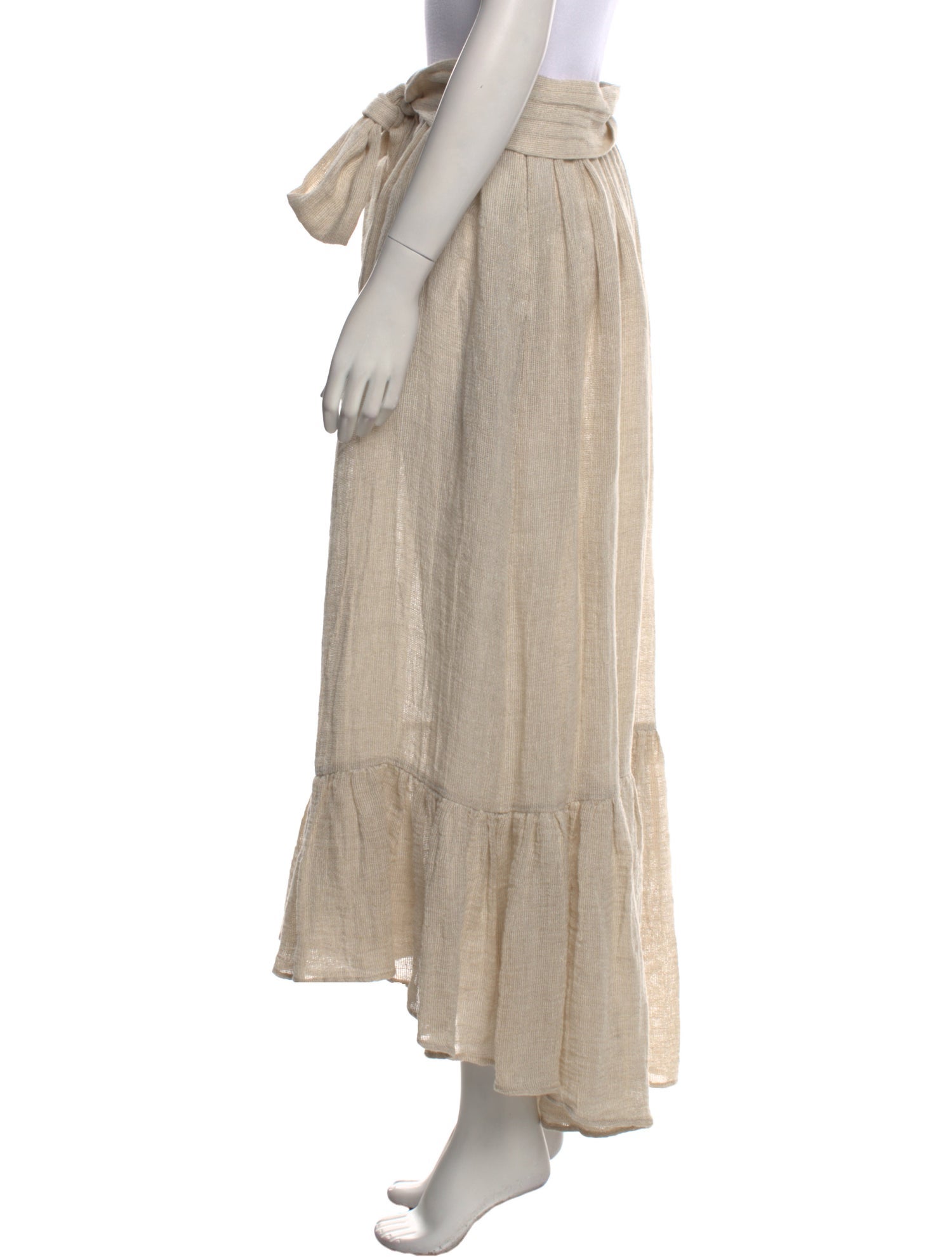 Lisa Marie Fernandez Linen Midi Length Skirt