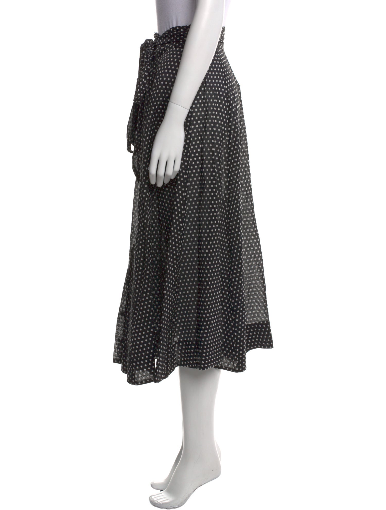 Lisa Marie Fernandez Polka Dot Print Midi Length Skirt