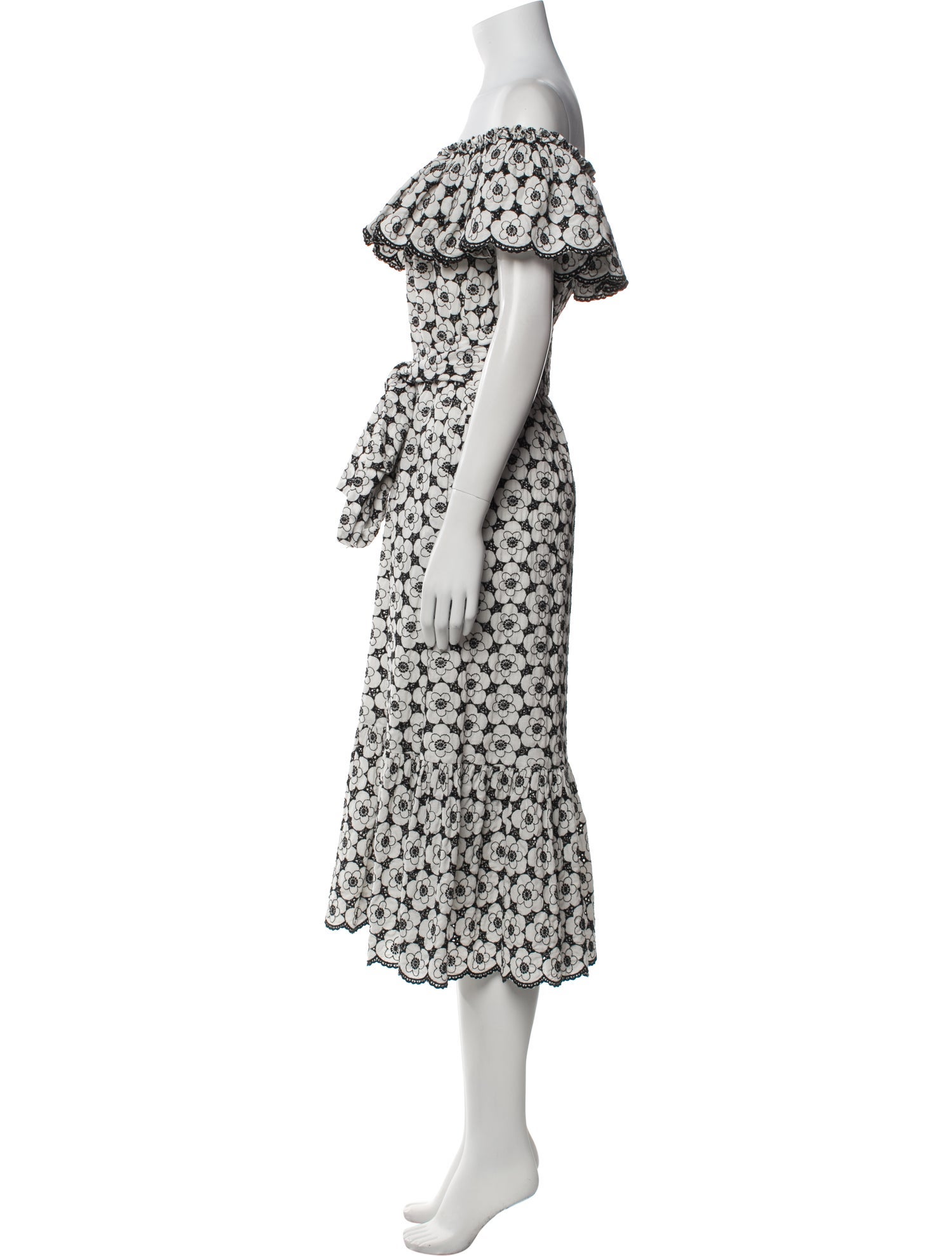 Lisa Marie Fernandez Floral Print Midi Length Dress