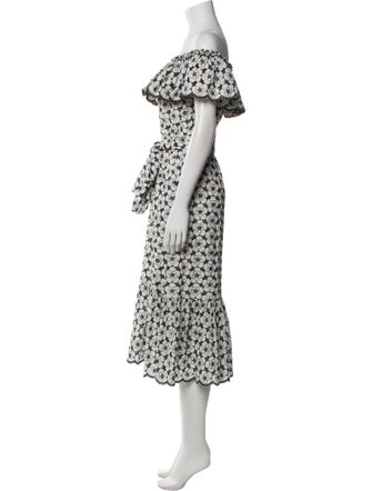 Lisa Marie Fernandez Floral Print Midi Length Dress