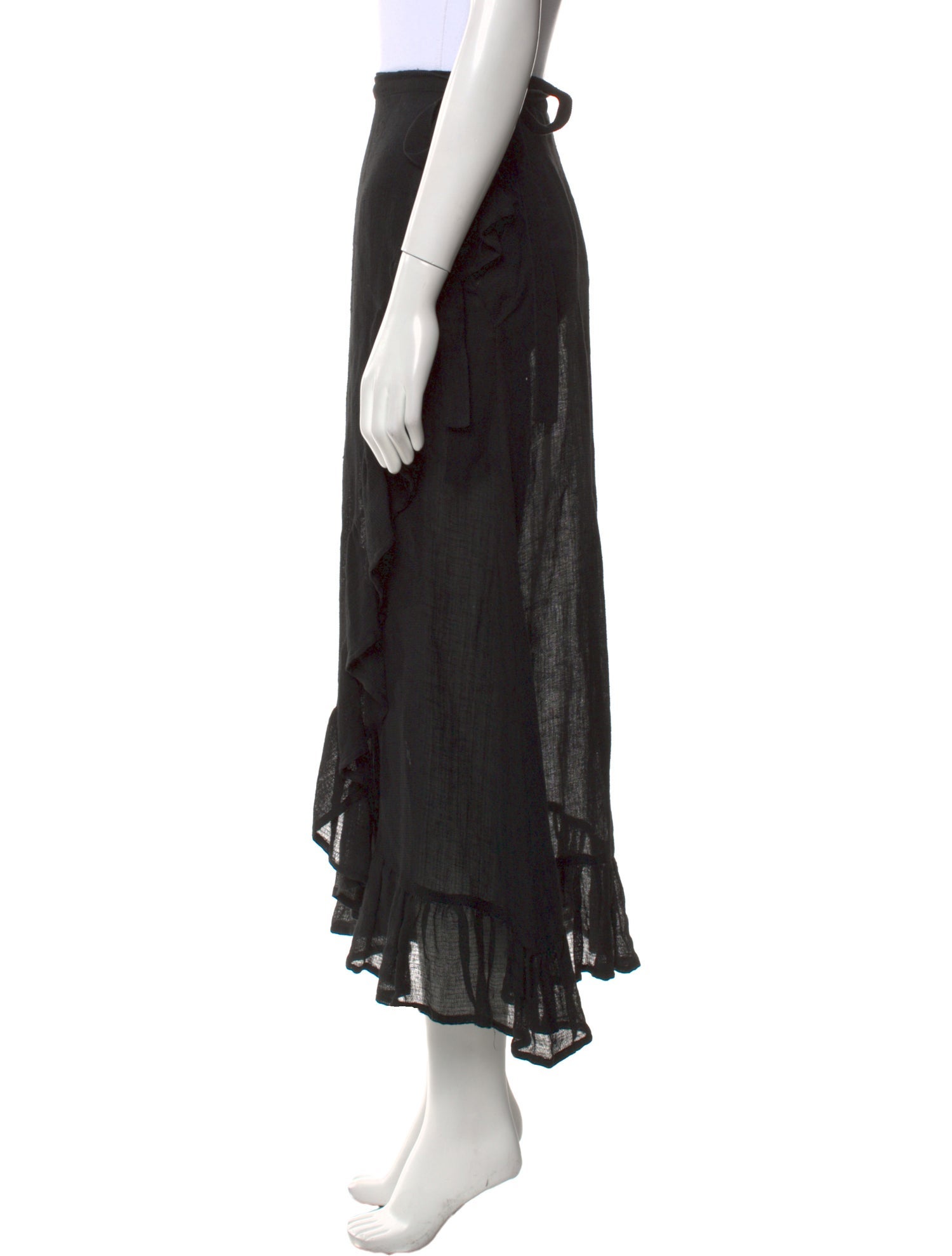 Lisa Marie Fernandez Linen Midi Length Skirt