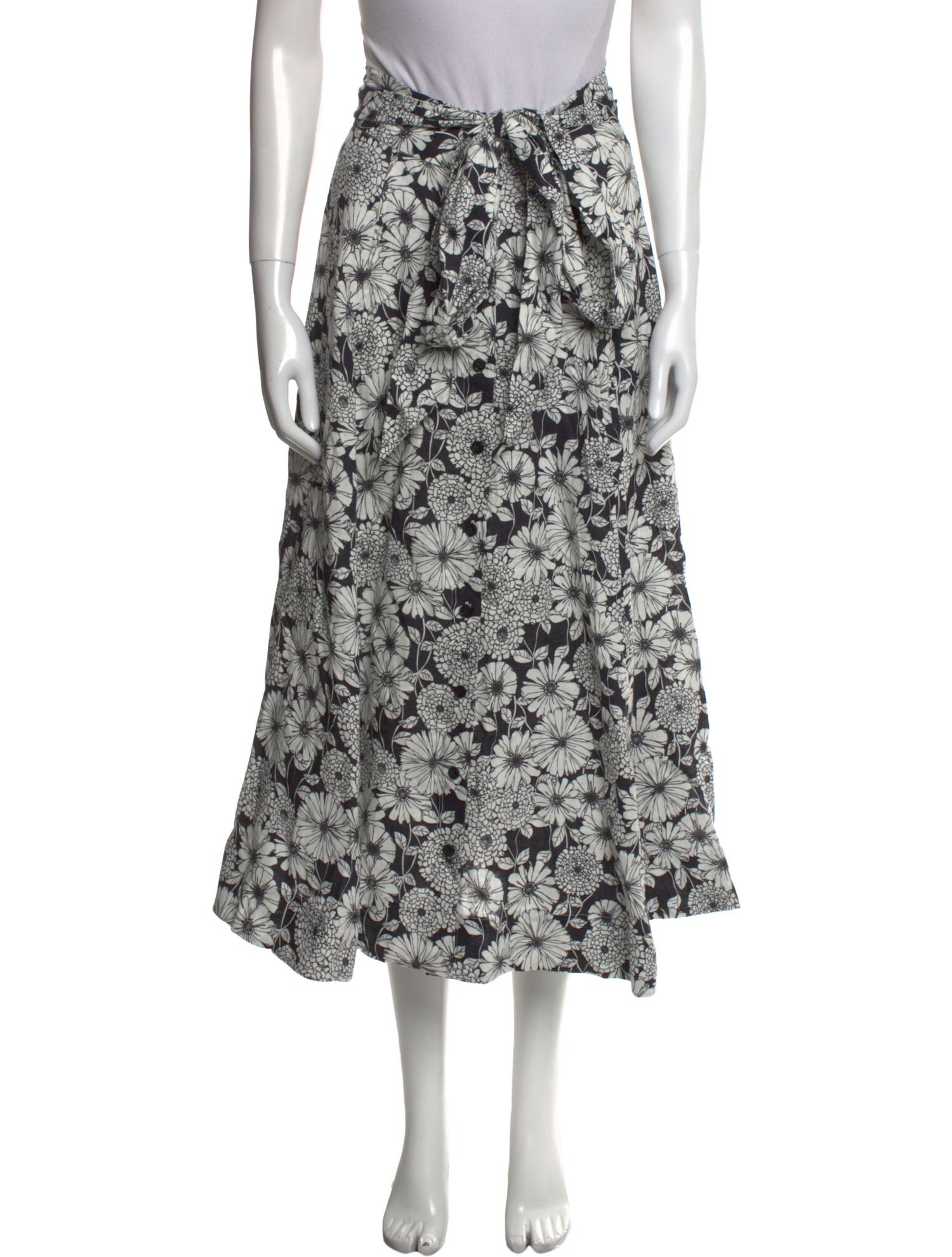 Lisa Marie Fernandez Floral Print Midi Length Skirt