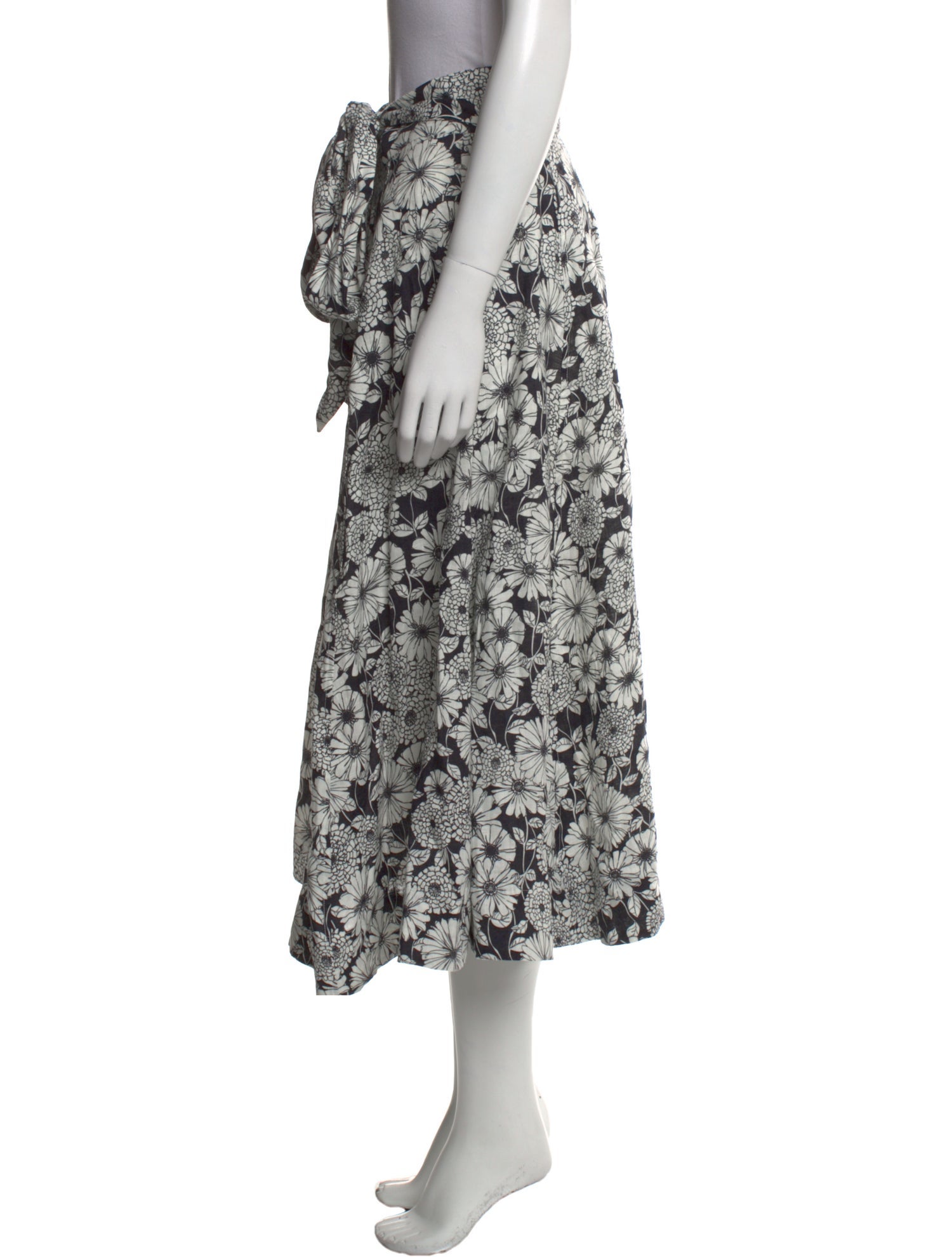 Lisa Marie Fernandez Floral Print Midi Length Skirt