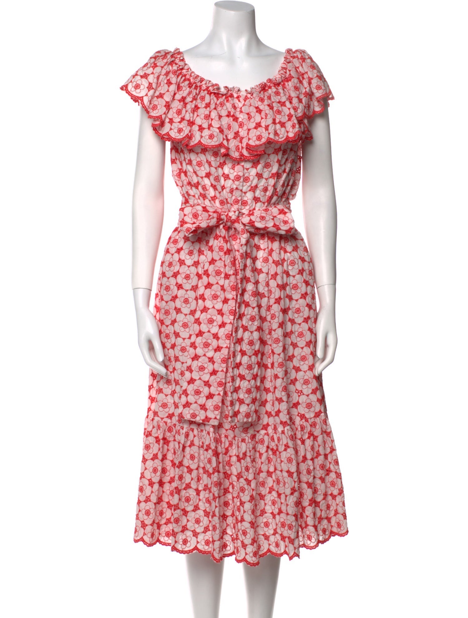 Lisa Marie Fernandez Floral Print Midi Length Dress