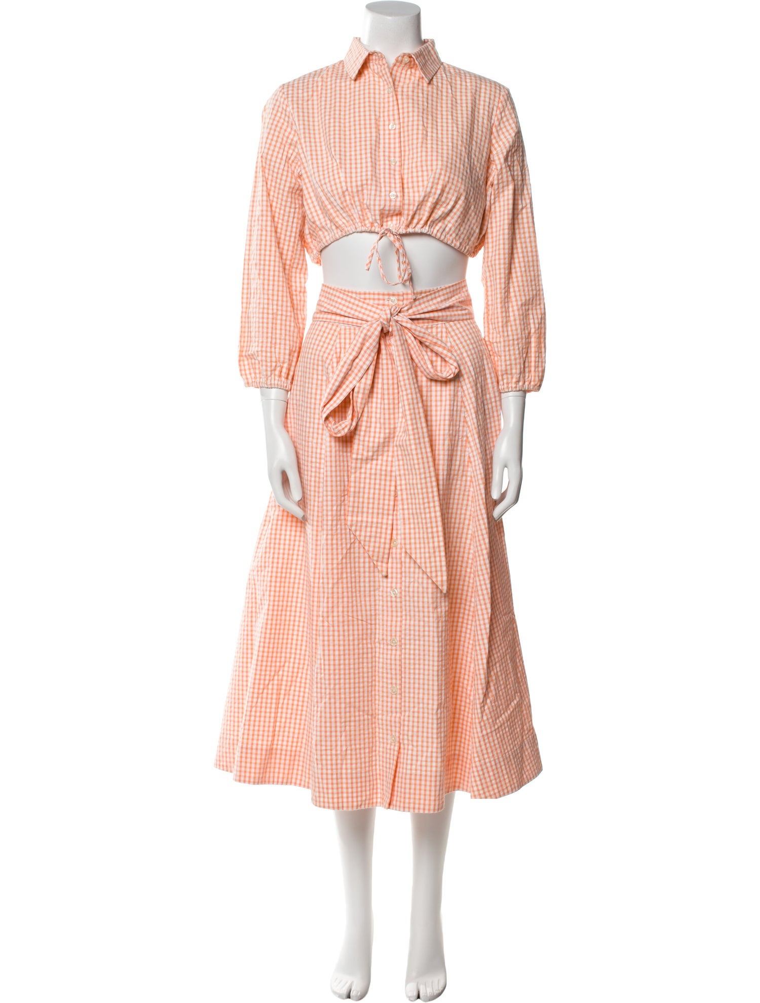 Lisa Marie Fernandez Plaid Print Skirt Set