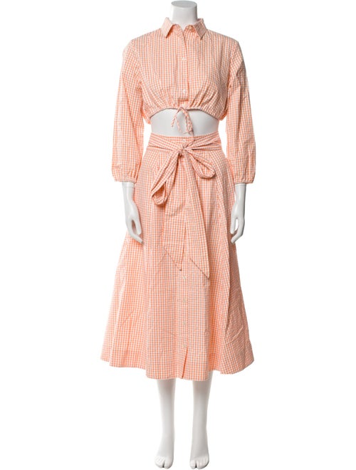 Lisa Marie Fernandez Plaid Print Skirt Set