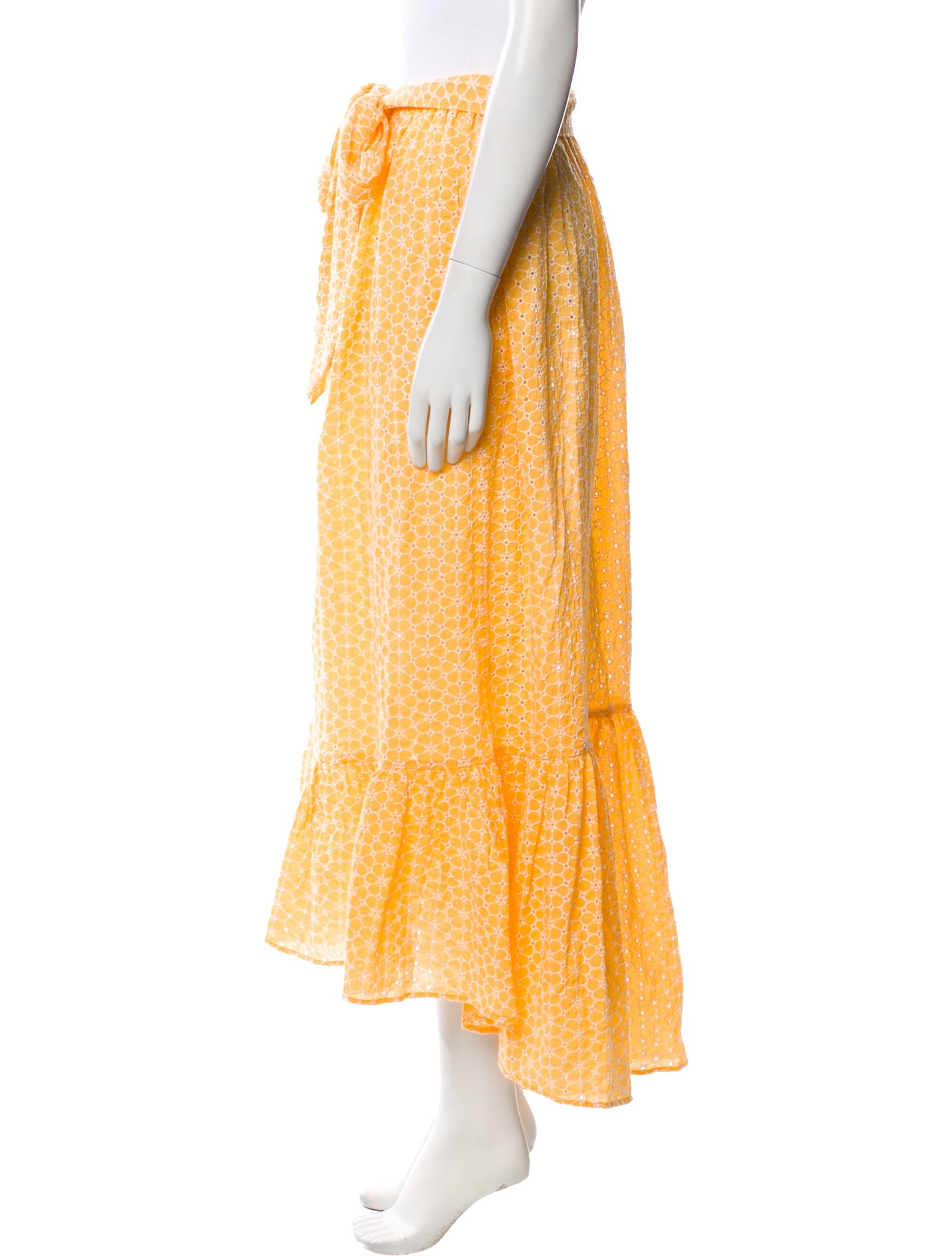 Lisa Marie Fernandez Paisley Print Midi Length Skirt