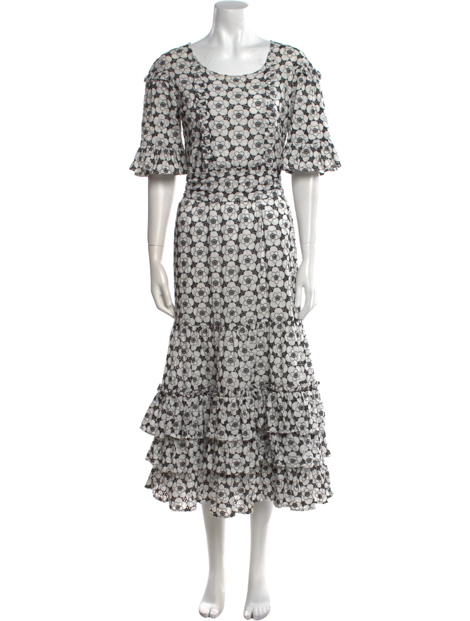 Lisa Marie Fernandez Floral Print Long Dress