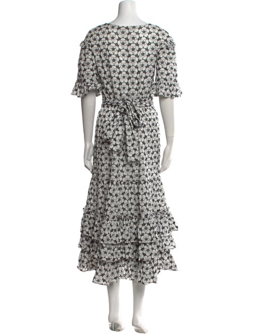 Lisa Marie Fernandez Floral Print Long Dress