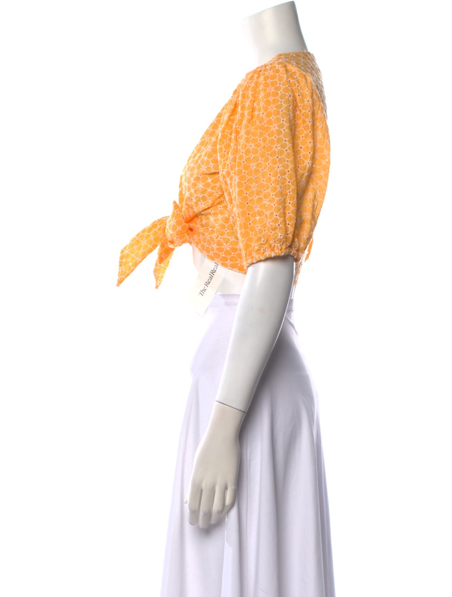 Lisa Marie Fernandez Printed V-Neck Crop Top