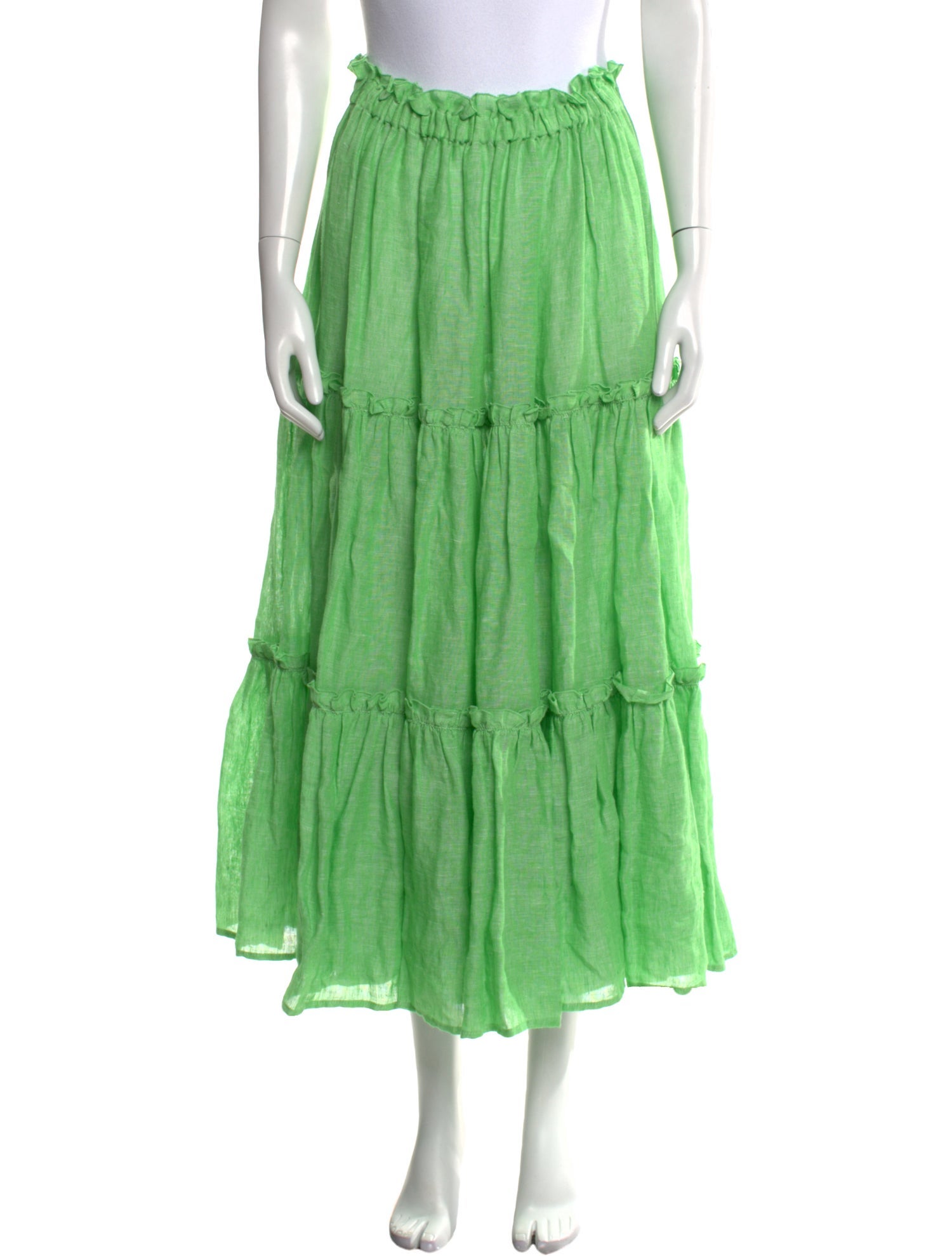 Lisa Marie Fernandez Linen Midi Length Skirt