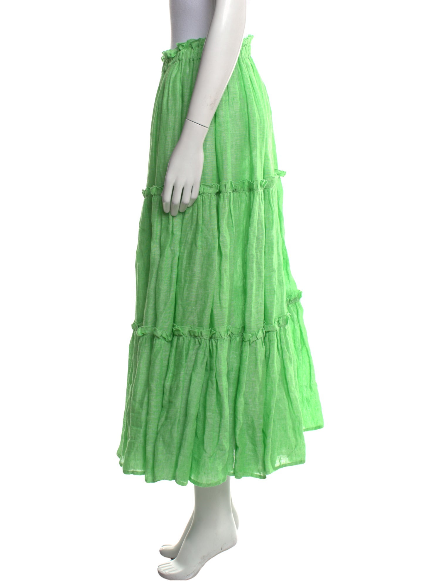 Lisa Marie Fernandez Linen Midi Length Skirt