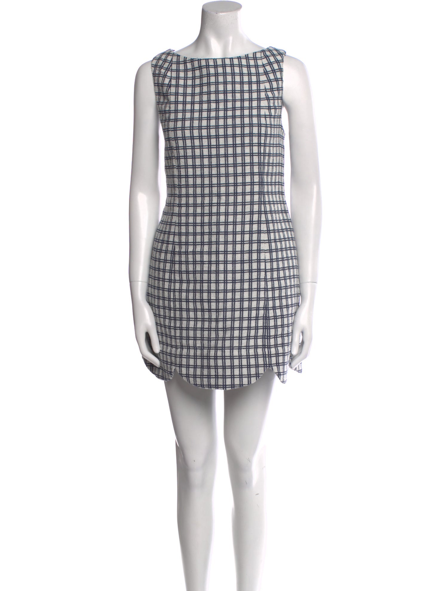 Lisa Marie Fernandez Plaid Print Mini Dress