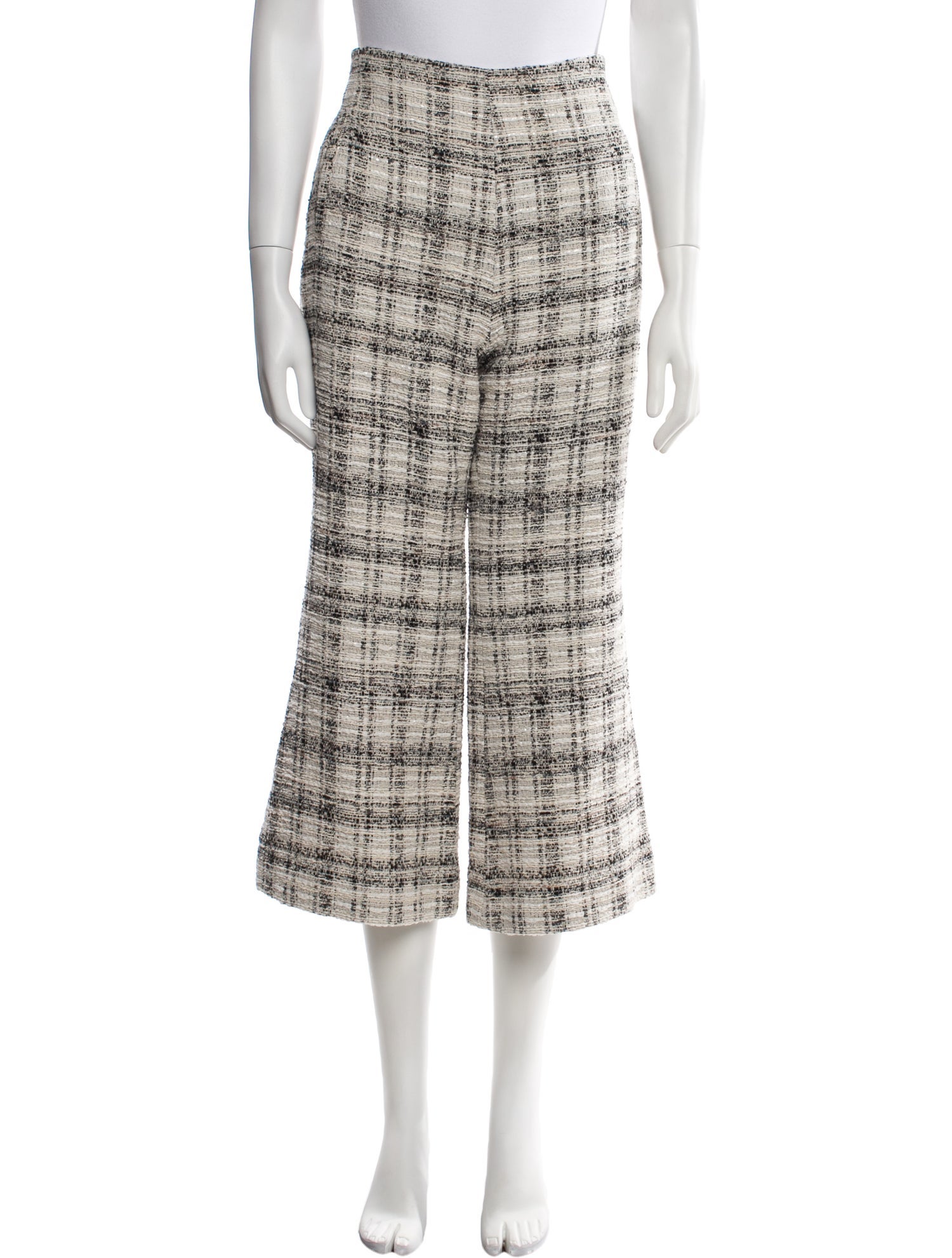 Lisa Marie Fernandez Plaid Print Wide Leg Pants