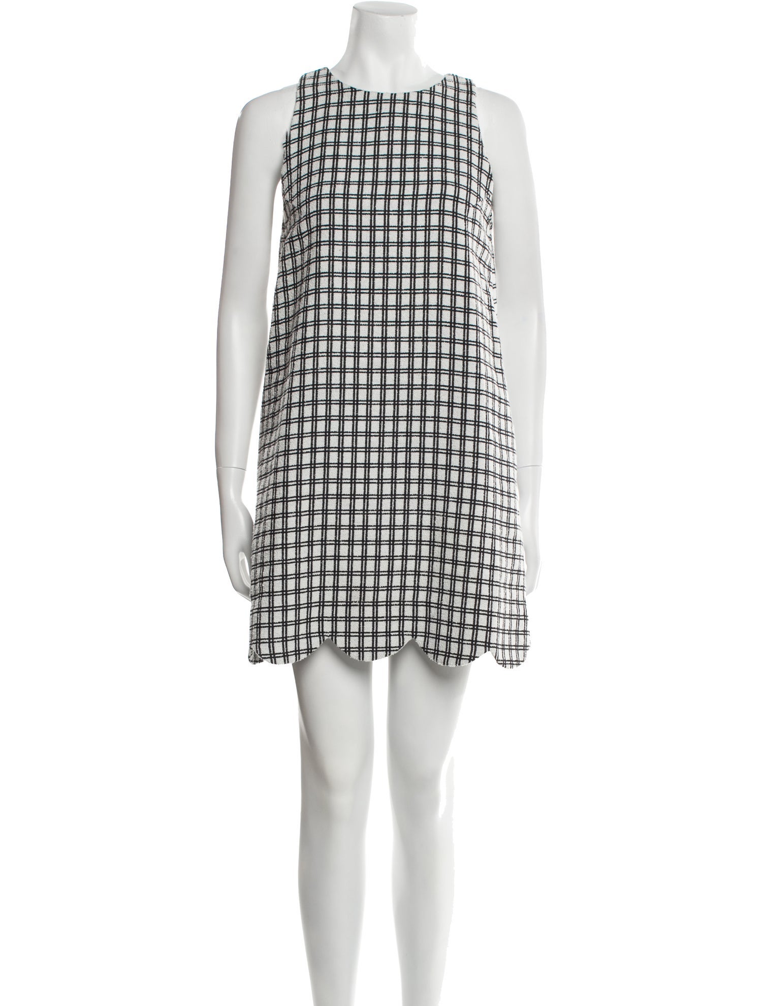 Lisa Marie Fernandez Plaid Print Mini Dress