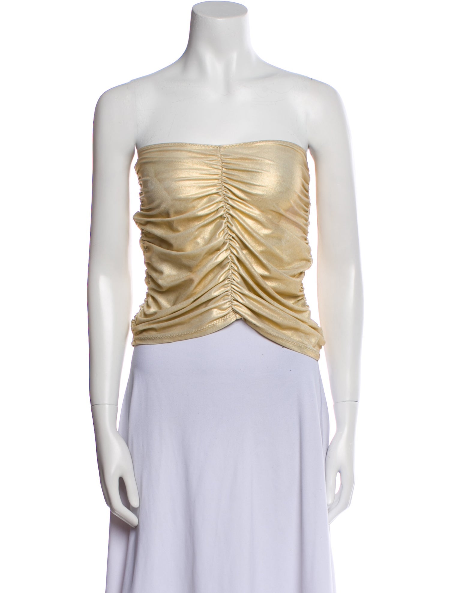 Lisa Marie Fernandez Nylon Strapless Crop Top