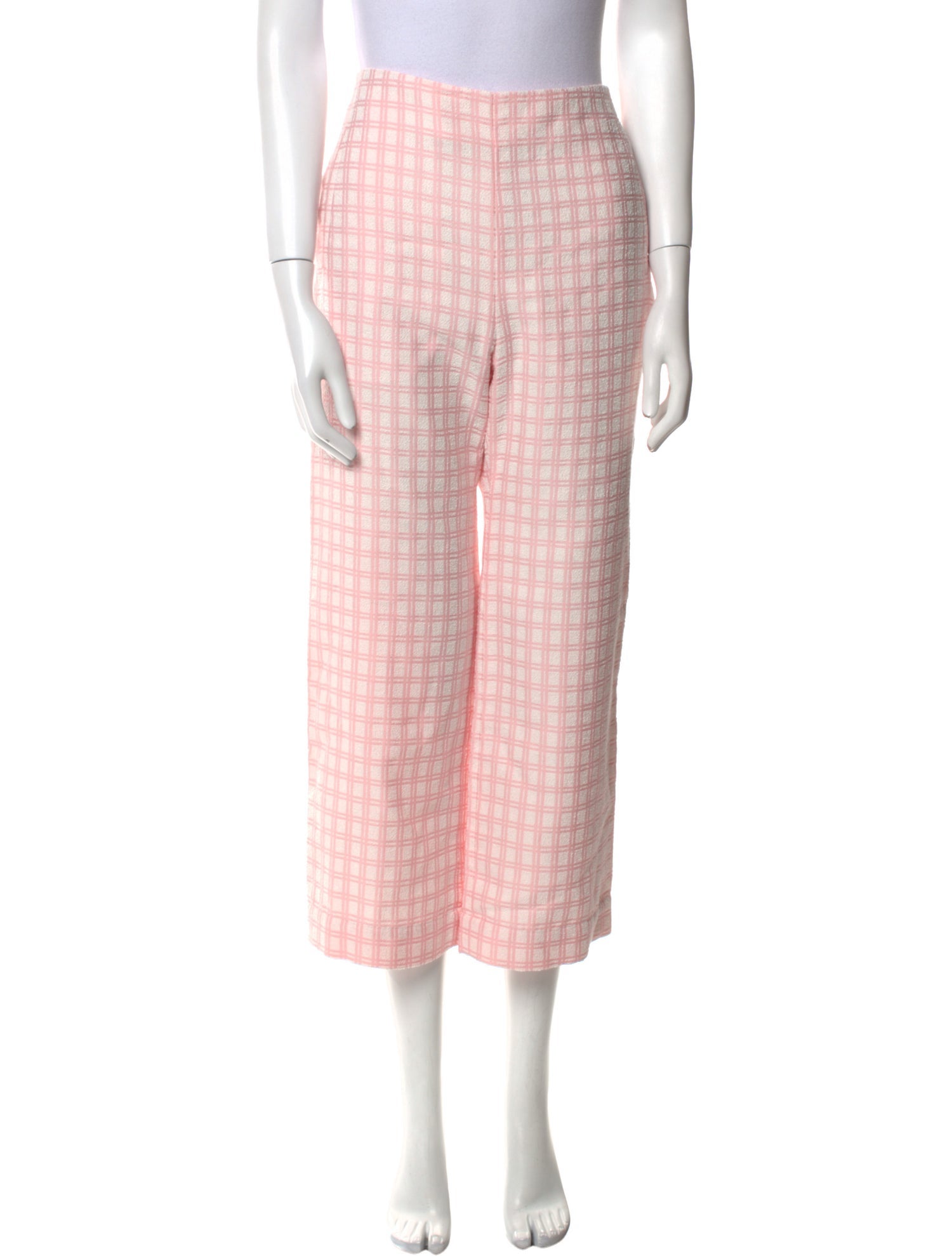 Lisa Marie Fernandez Plaid Print Wide Leg Pants w/ Tags