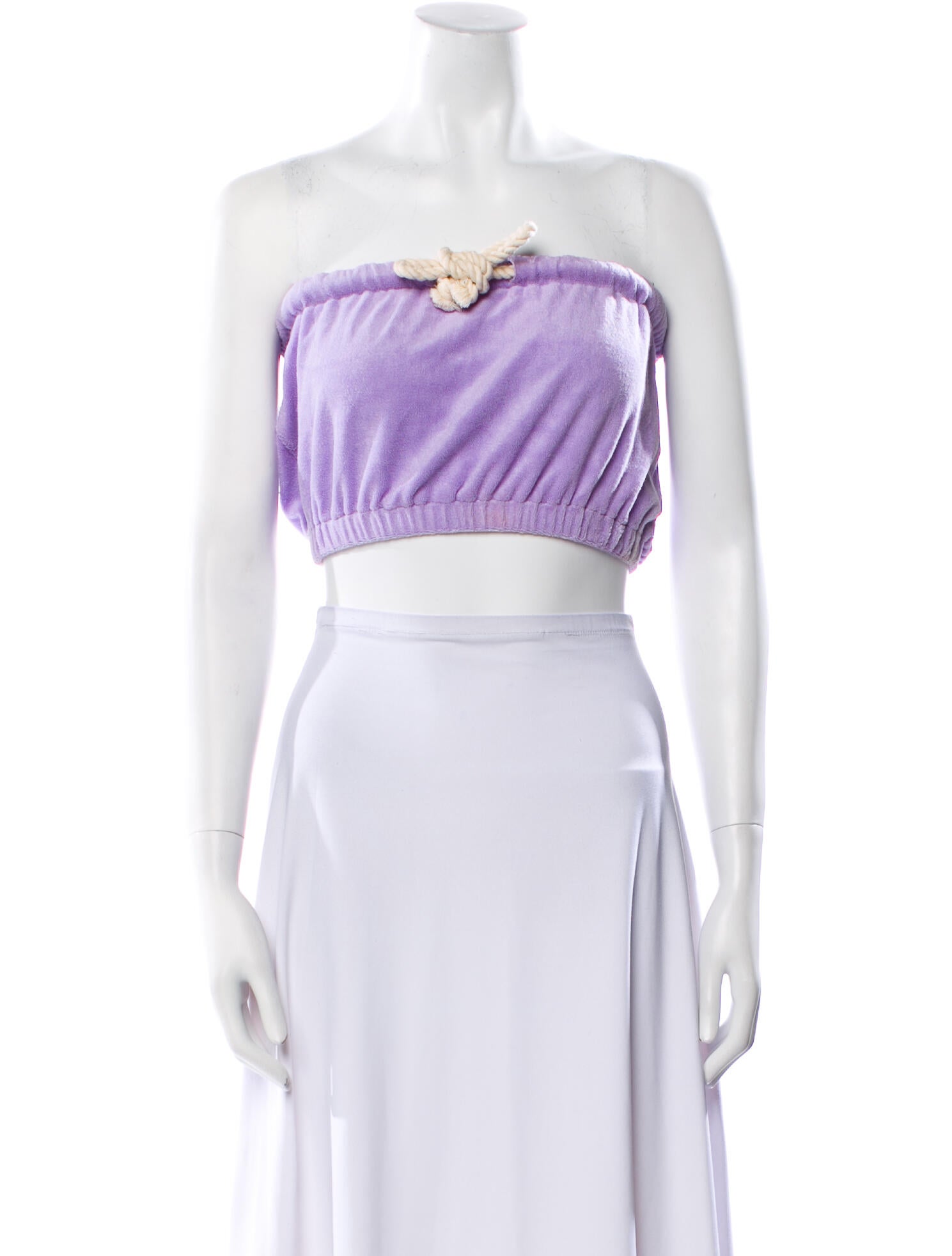 Lisa Marie Fernandez Striped Strapless Crop Top