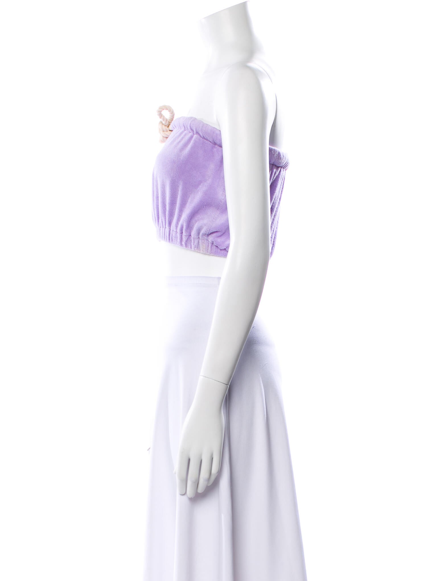 Lisa Marie Fernandez Striped Strapless Crop Top