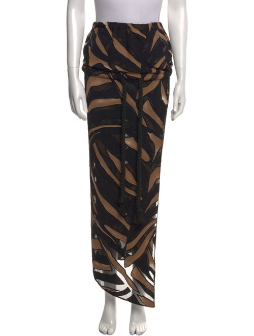 Lisa Marie Fernandez Animal Print Midi Length Skirt