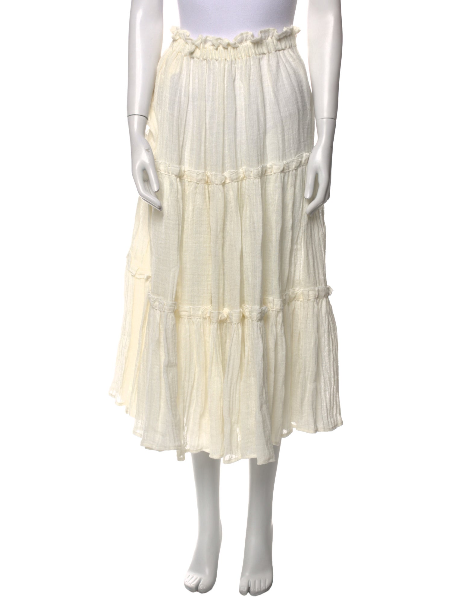 Lisa Marie Fernandez Linen Midi Length Skirt