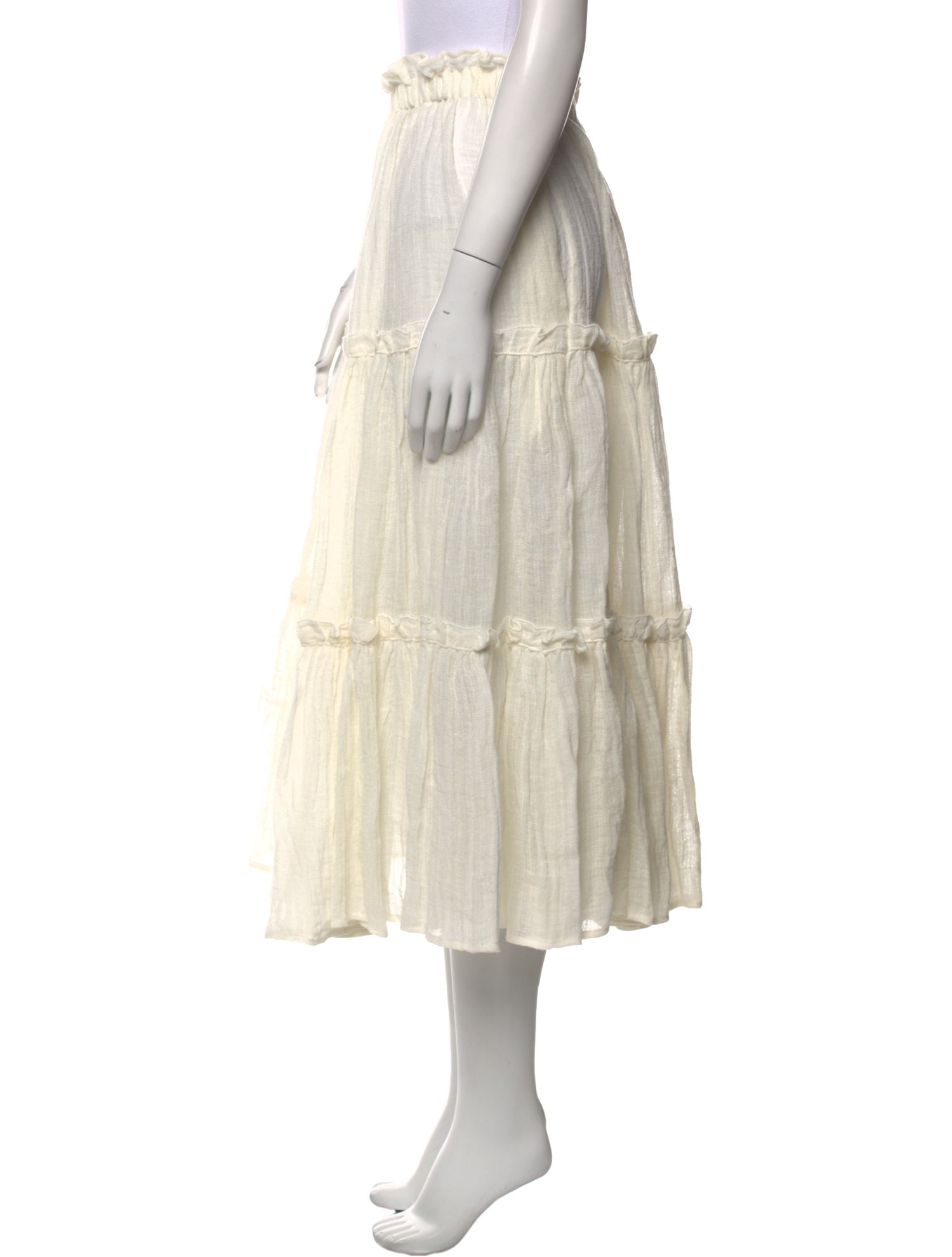 Lisa Marie Fernandez Linen Midi Length Skirt