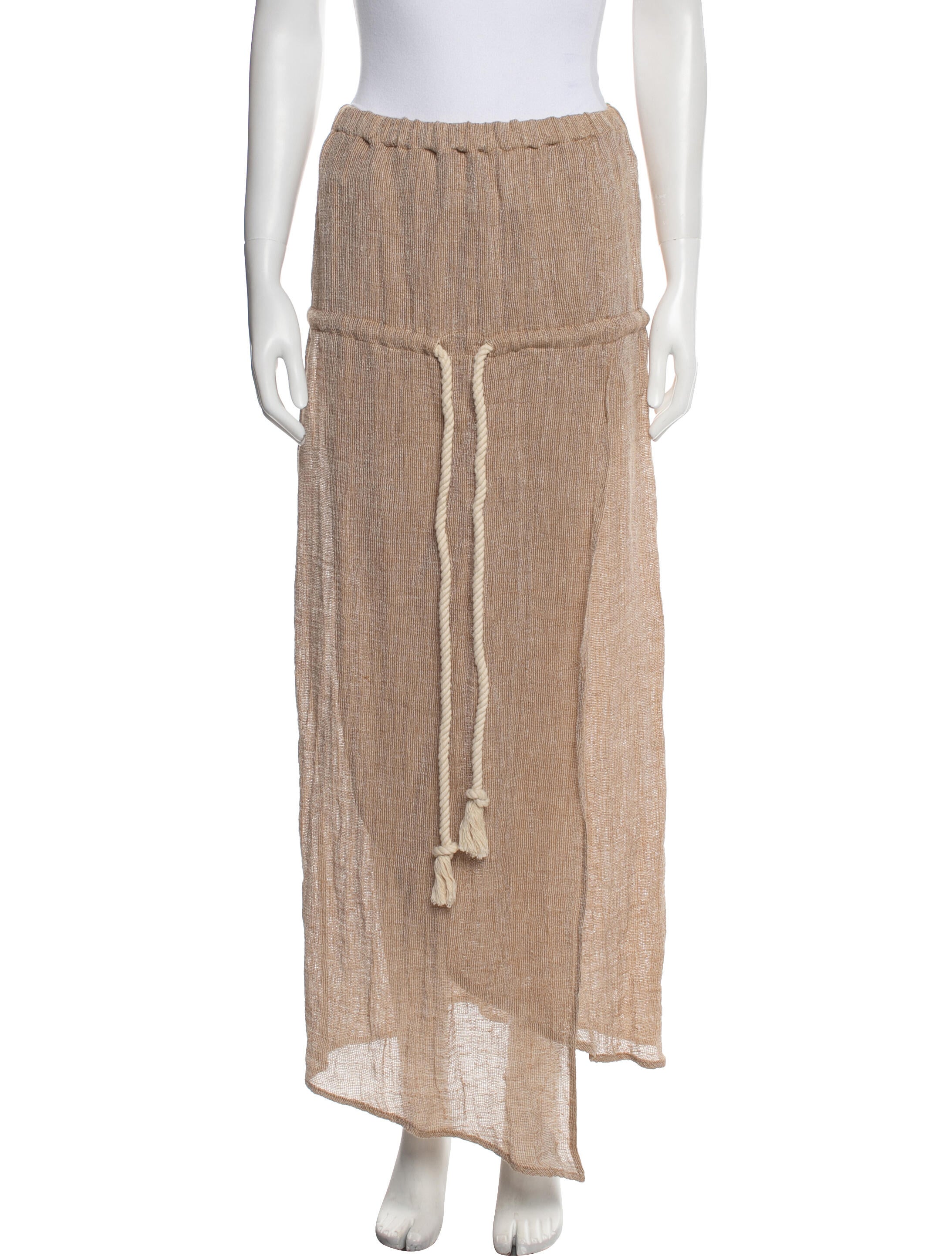 Lisa Marie Fernandez Linen Midi Length Skirt
