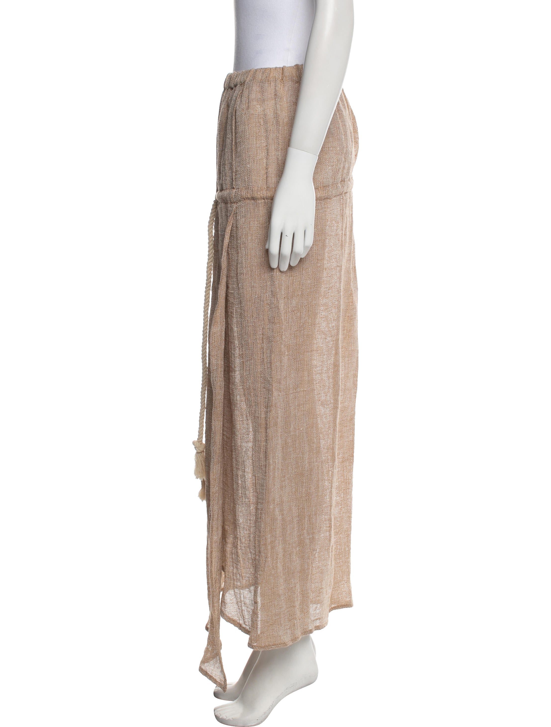 Lisa Marie Fernandez Linen Midi Length Skirt