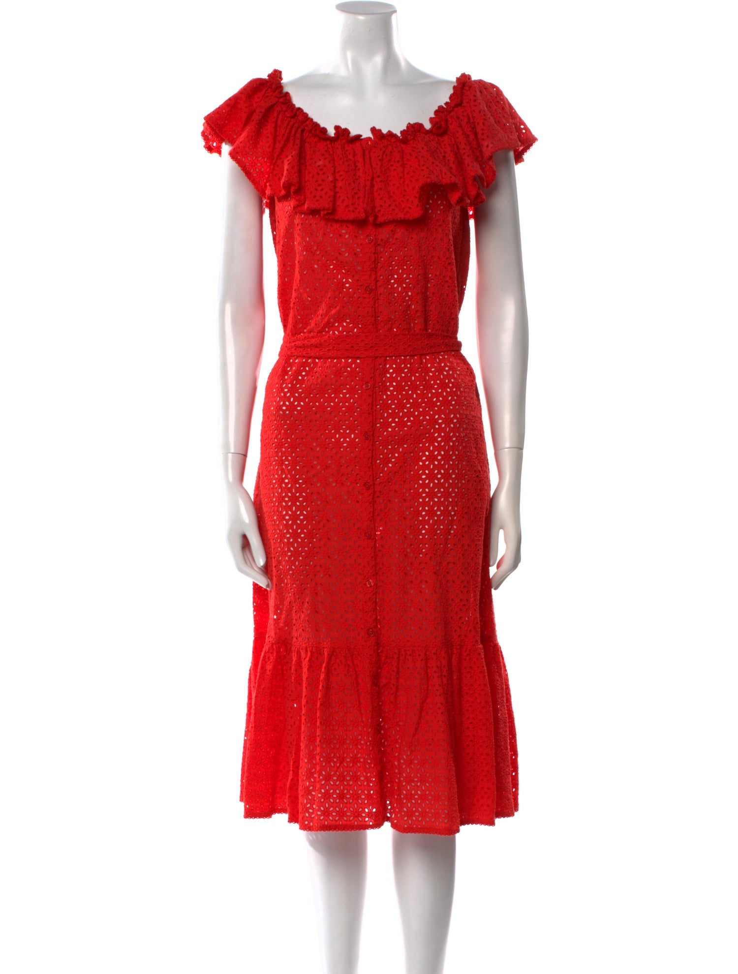 Lisa Marie Fernandez Scoop Neck Midi Length Dress