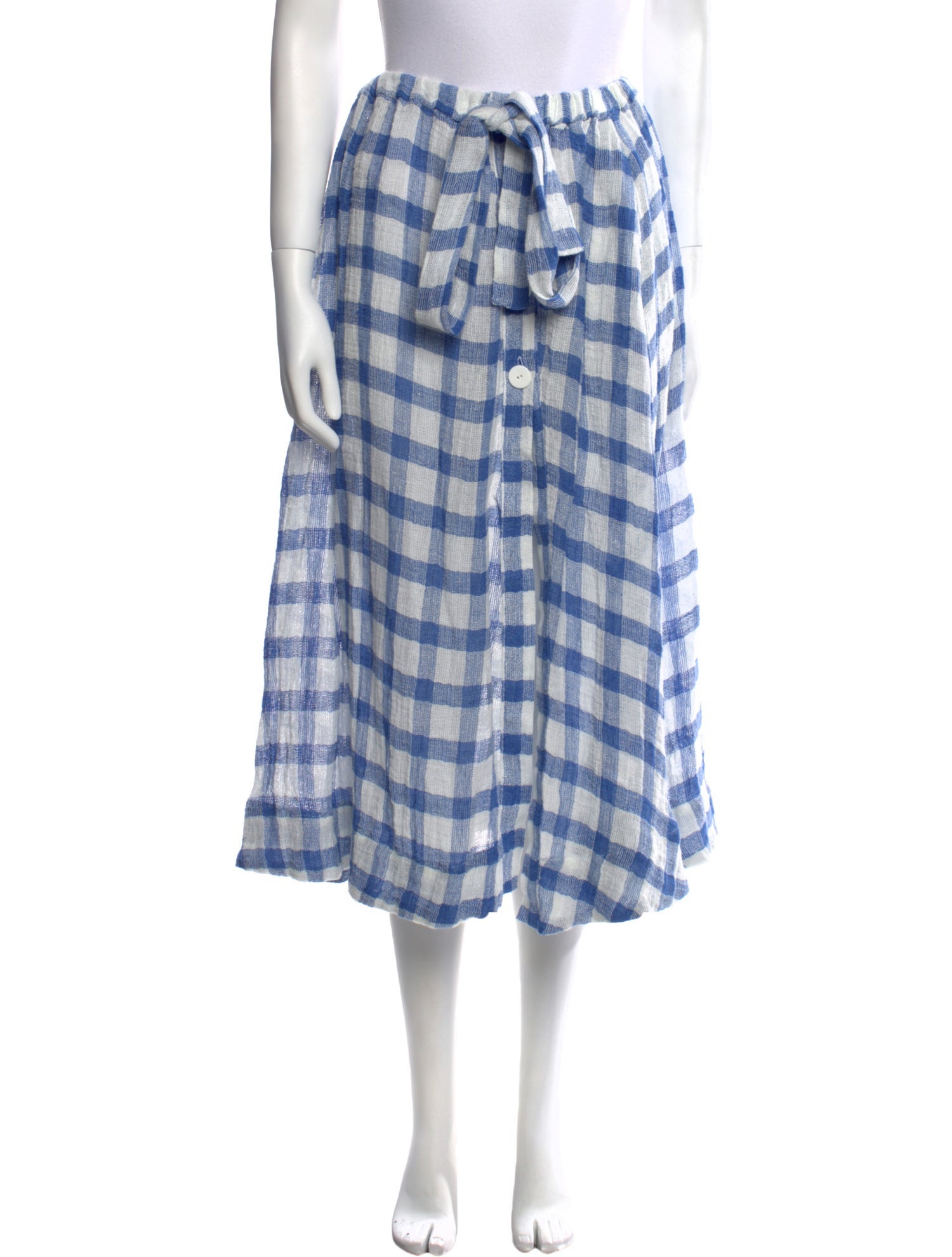 Lisa Marie Fernandez Linen Midi Length Skirt