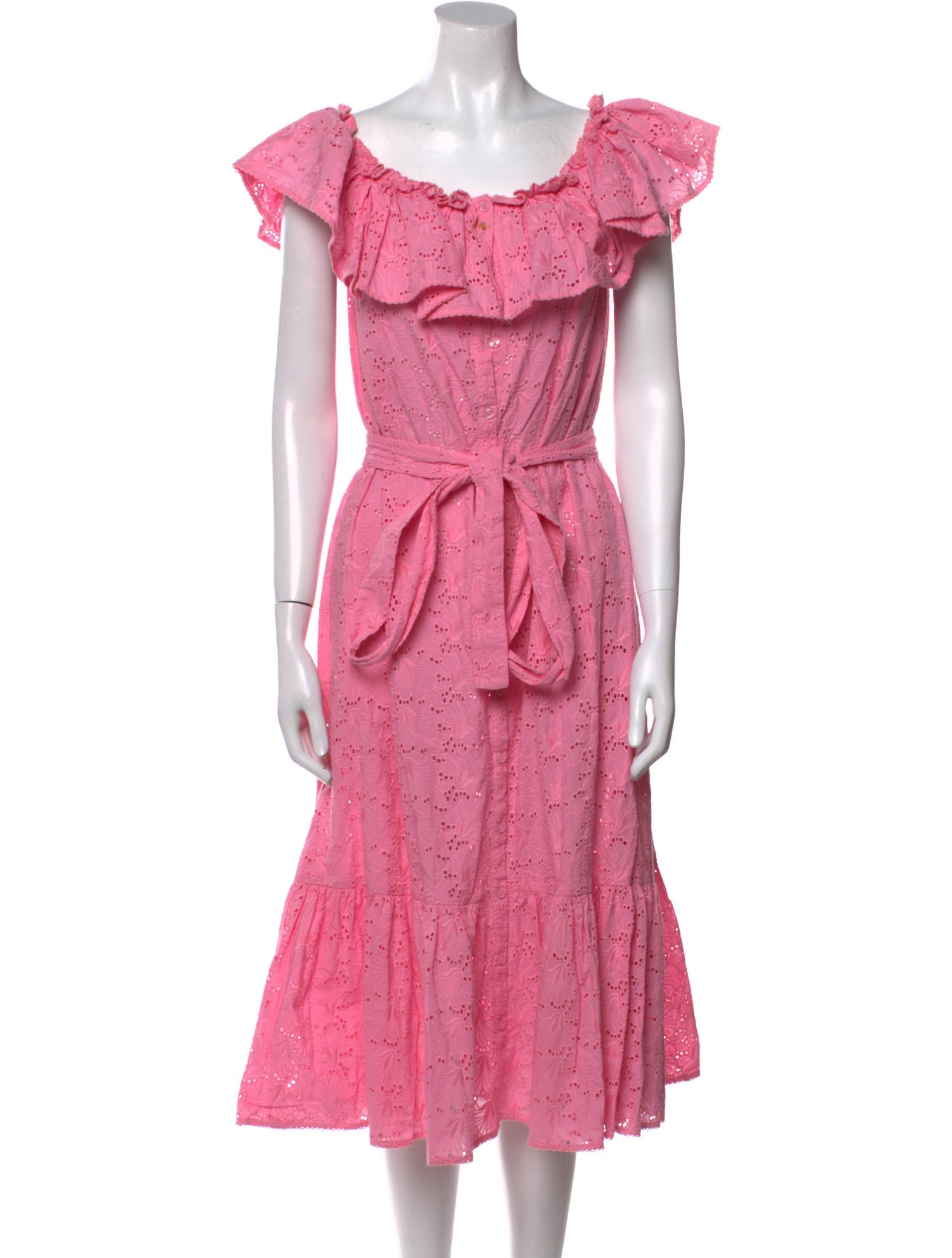 Lisa Marie Fernandez Scoop Neck Midi Length Dress