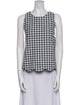 Lisa Marie Fernandez Plaid Print Scoop Neck Top