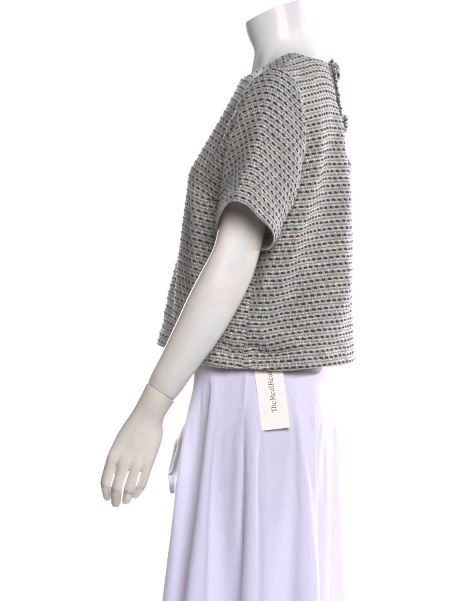 Lisa Marie Fernandez Crew Neck Short Sleeve Crop Top