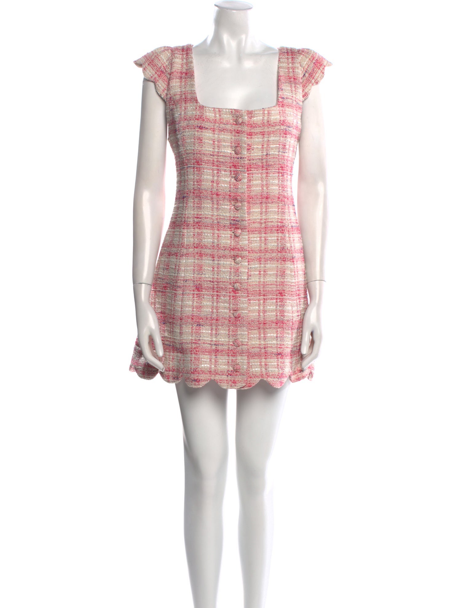 Lisa Marie Fernandez Plaid Print Mini Dress w/ Tags