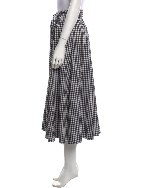 Lisa Marie Fernandez Plaid Print Midi Length Skirt