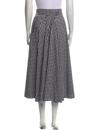 Lisa Marie Fernandez Plaid Print Midi Length Skirt