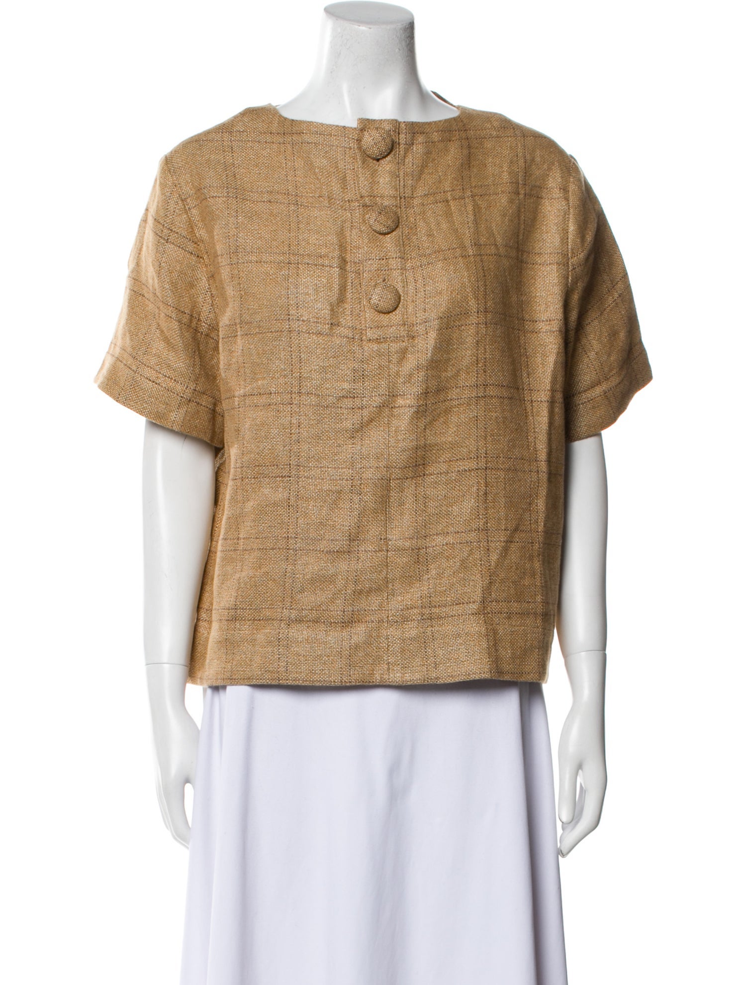 Lisa Marie Fernandez Linen Bateau Neckline Sweatshirt