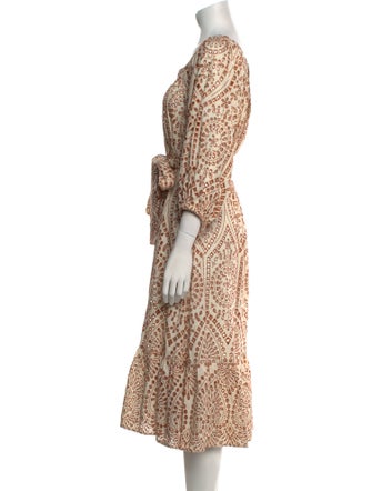 Lisa Marie Fernandez Printed Midi Length Dress