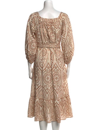 Lisa Marie Fernandez Printed Midi Length Dress