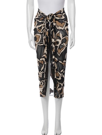 Lisa Marie Fernandez Printed Raw-Edge Trim Cover-Up