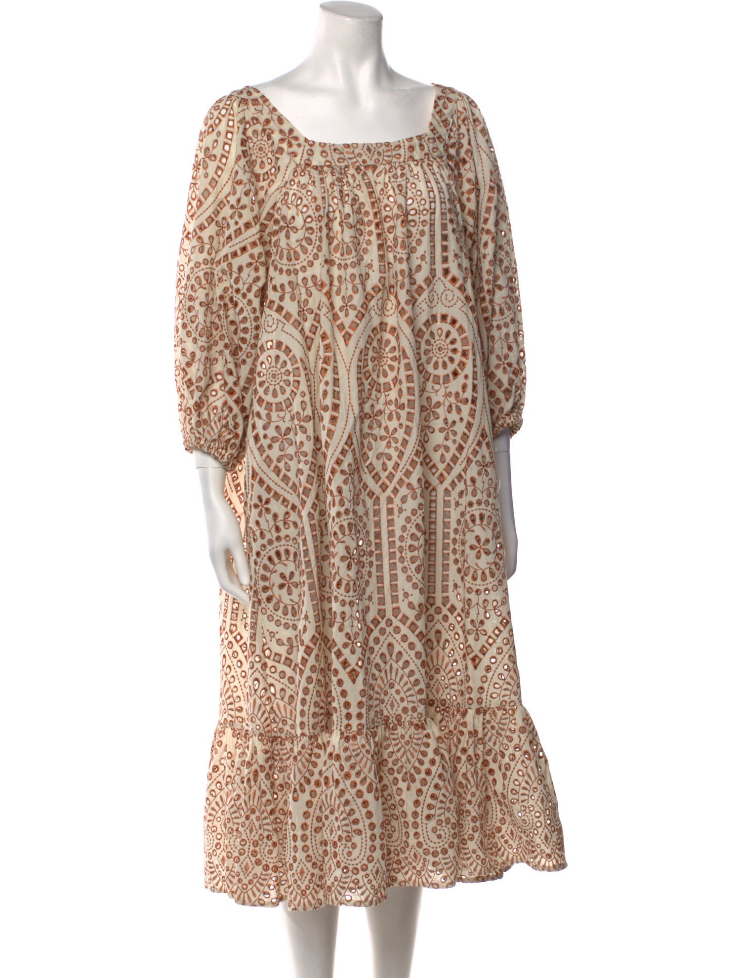 Lisa Marie Fernandez Animal Print Midi Length Dress