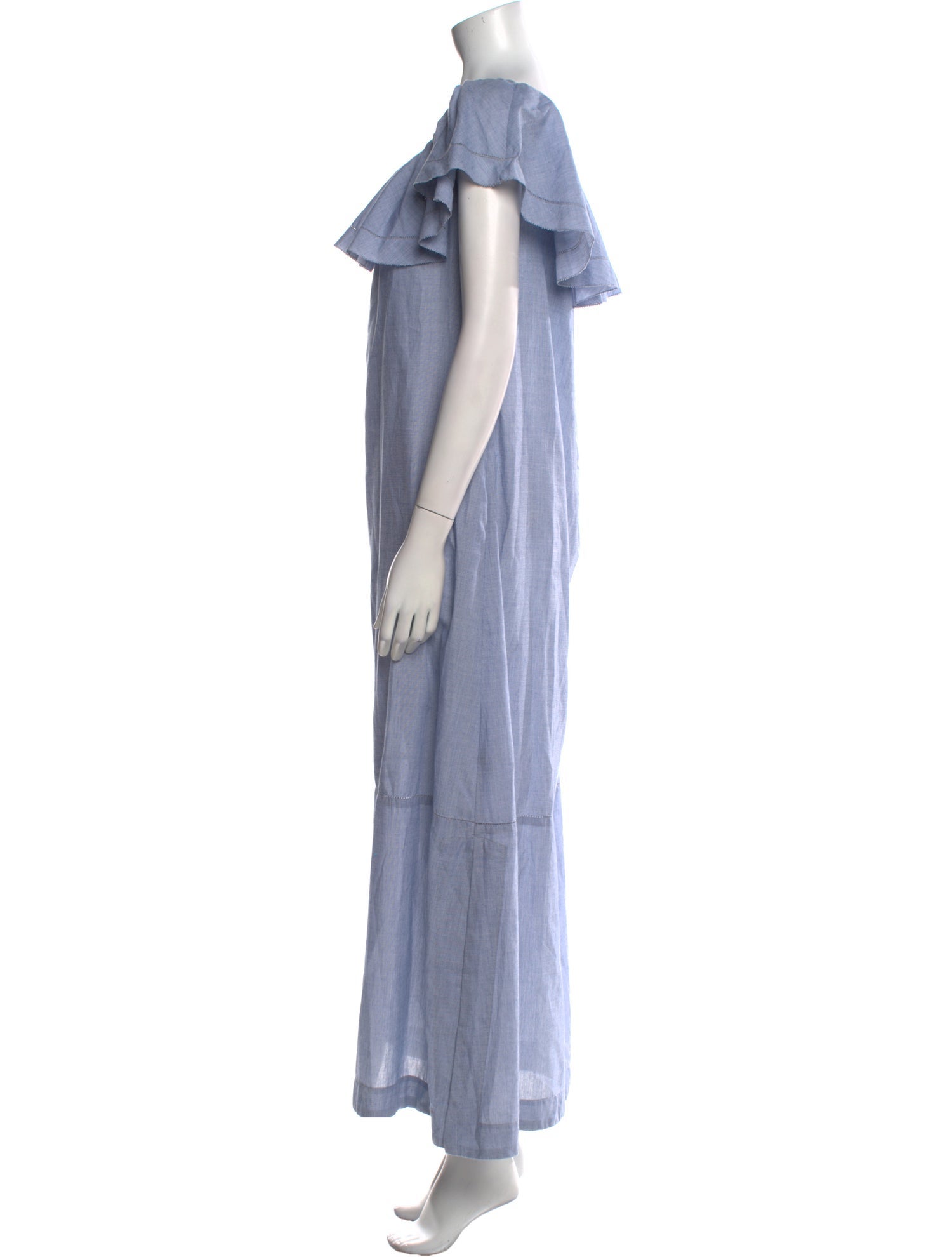 Lisa Marie Fernandez Off-The-Shoulder Midi Length Dress