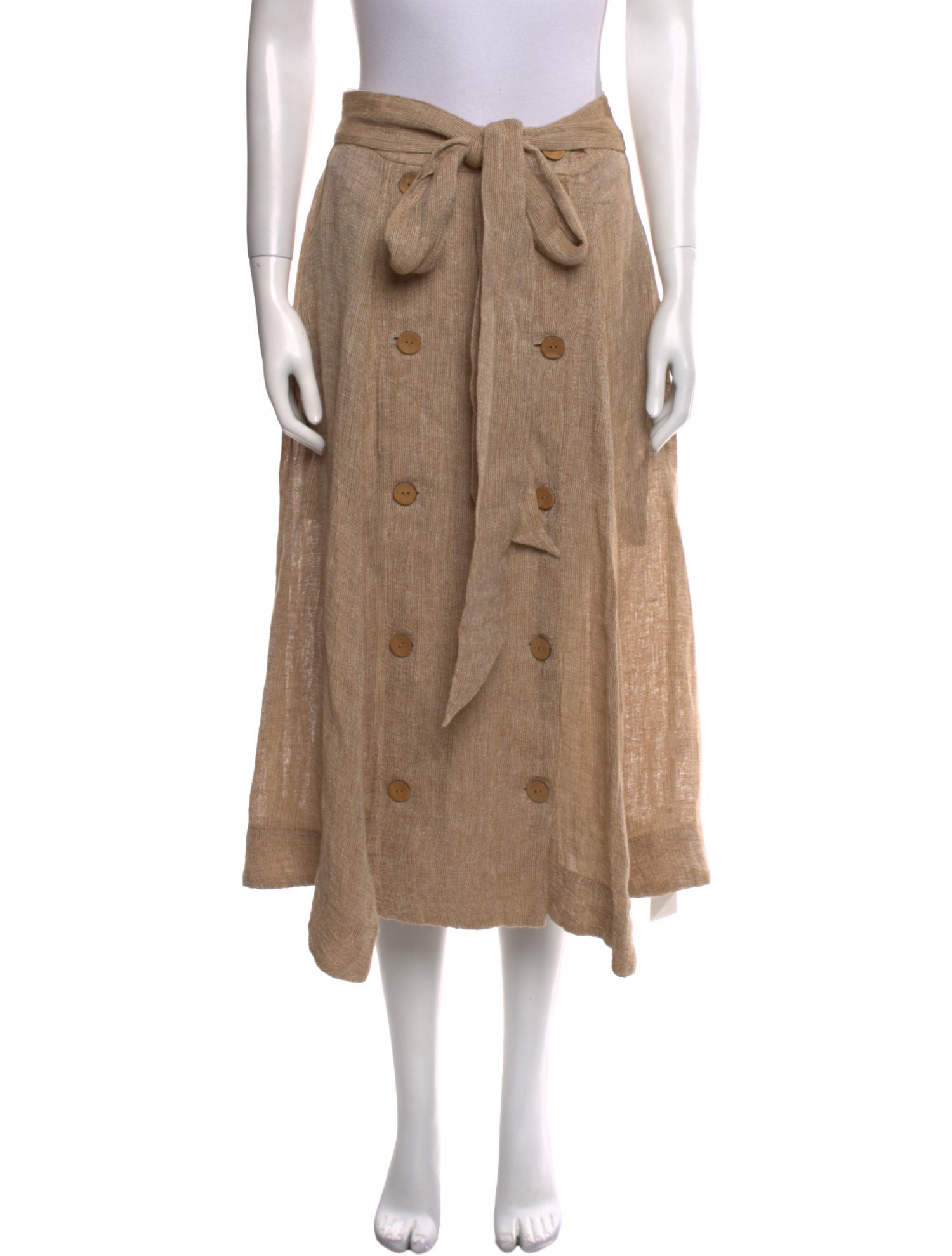 Lisa Marie Fernandez Linen Midi Length Skirt