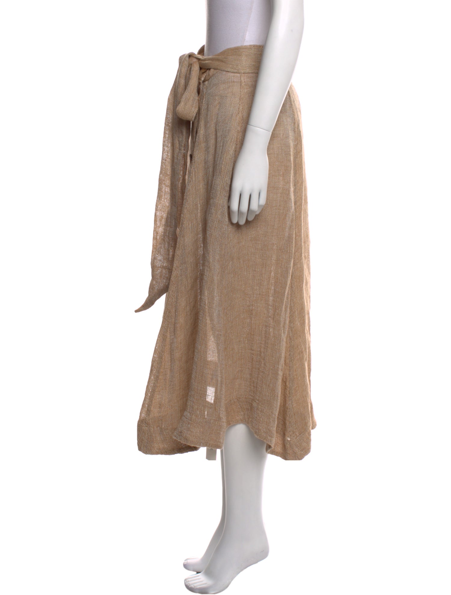 Lisa Marie Fernandez Linen Midi Length Skirt