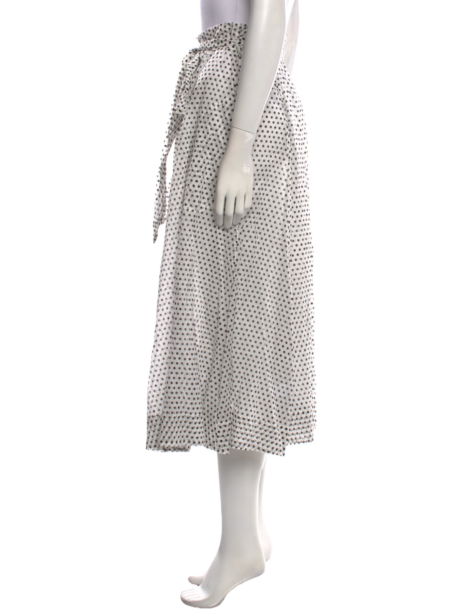 Lisa Marie Fernandez Polka Dot Print Midi Length Skirt