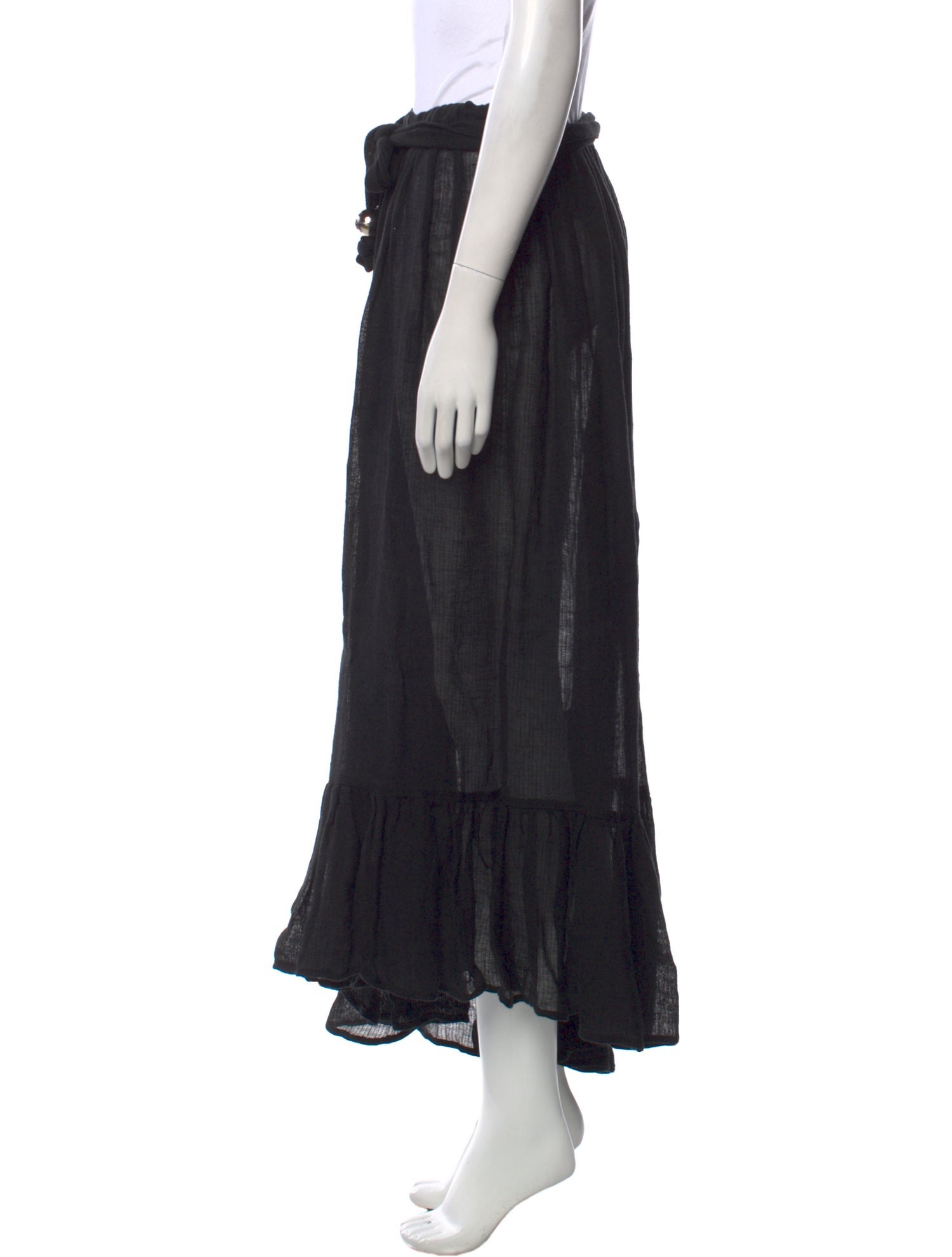 Lisa Marie Fernandez Ruffle Embellishment Long Skirt