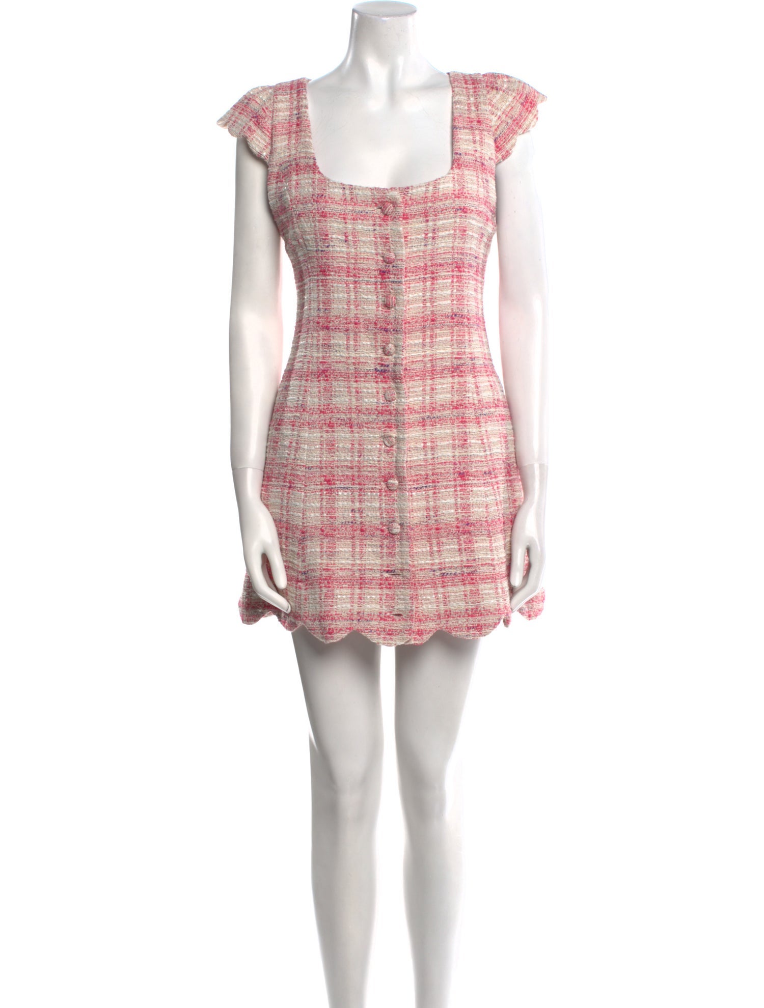 Lisa Marie Fernandez Plaid Print Mini Dress